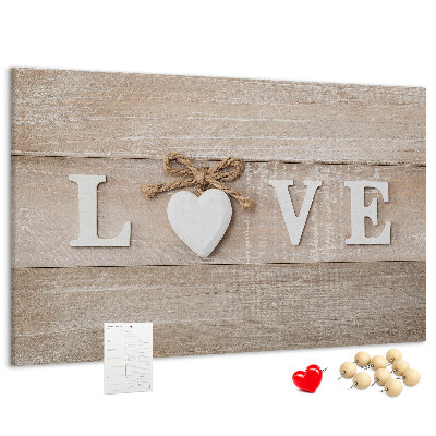 Cork board Love lettering