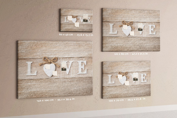 Cork board Love lettering
