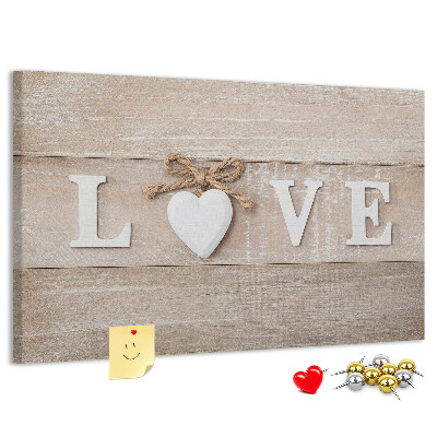 Cork board Love lettering