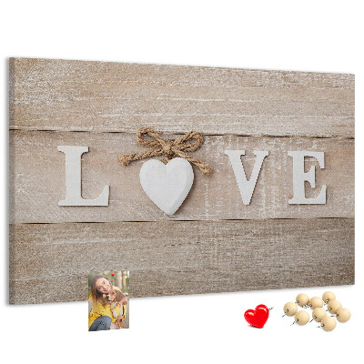 Cork board Love lettering