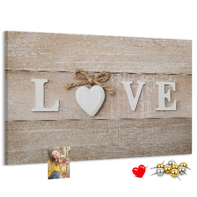 Cork board Love lettering