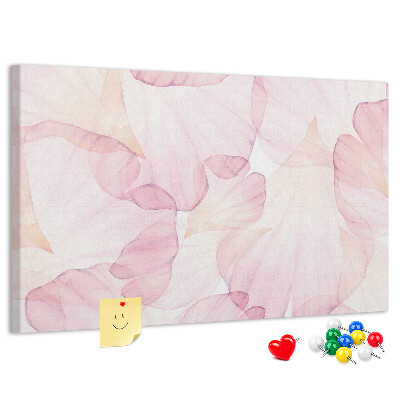 Cork memo board Watercolor petals
