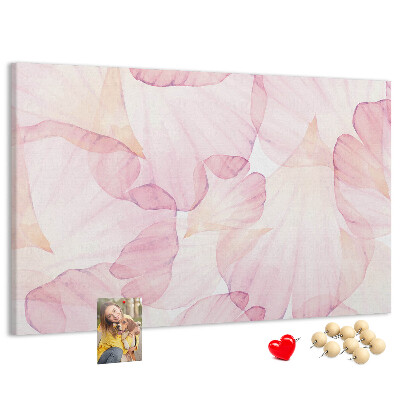 Cork memo board Watercolor petals