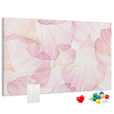 Cork memo board Watercolor petals