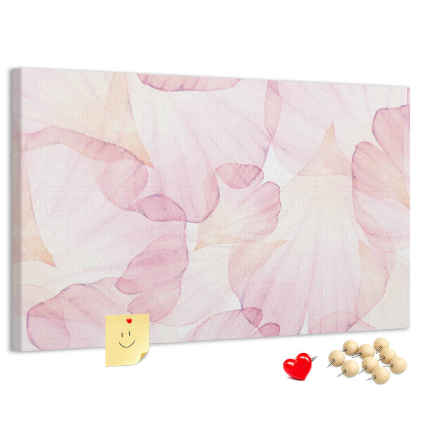 Cork memo board Watercolor petals