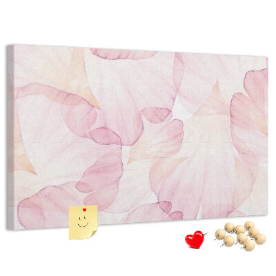 Cork memo board Watercolor petals