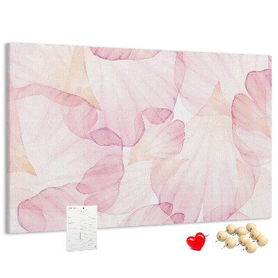 Cork memo board Watercolor petals