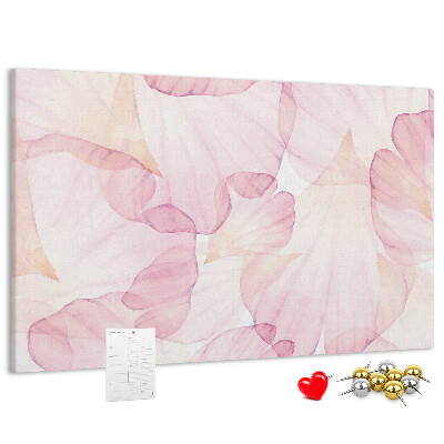 Cork memo board Watercolor petals