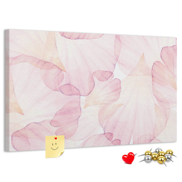 Cork memo board Watercolor petals