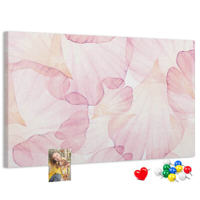 Cork memo board Watercolor petals