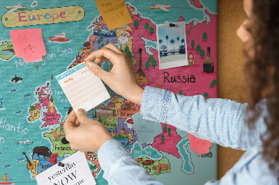 Cork display board Map of Europe