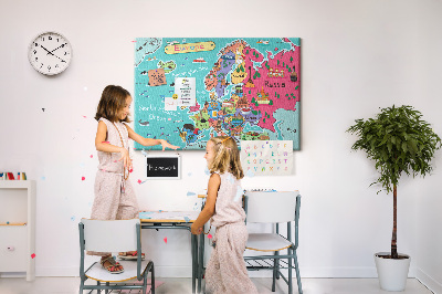 Cork display board Map of Europe