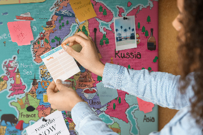Cork display board Map of Europe