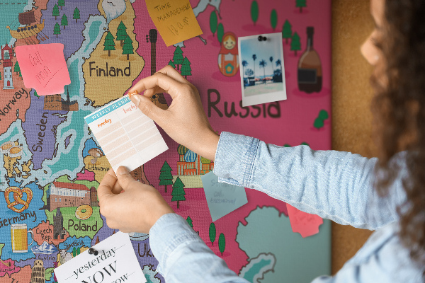 Cork display board Map of Europe