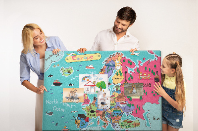 Cork display board Map of Europe