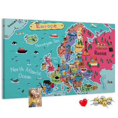 Cork display board Map of Europe