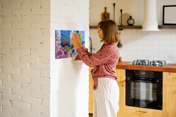 Magnetic board with underwater life theme