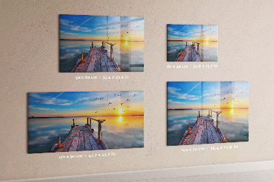 Magnetic wall board pier on the lake design