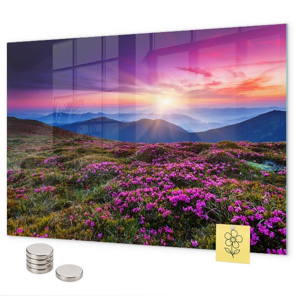 Magnetic board sunrise flowers design