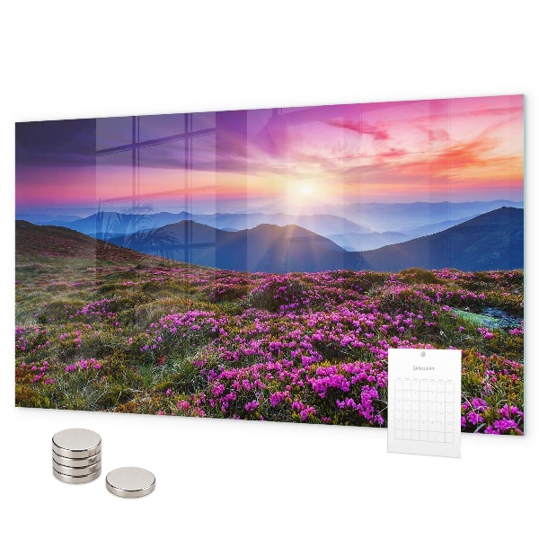 Magnetic board sunrise flowers design