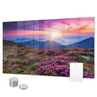 Magnetic board sunrise flowers design