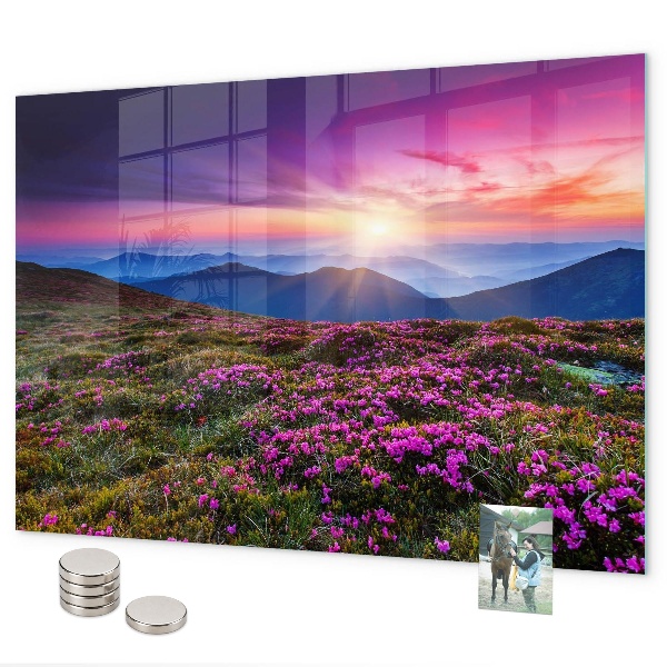 Magnetic board sunrise flowers design