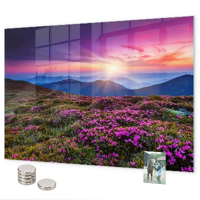 Magnetic board sunrise flowers design