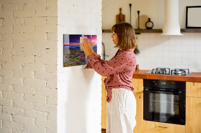 Magnetic board sunrise flowers design