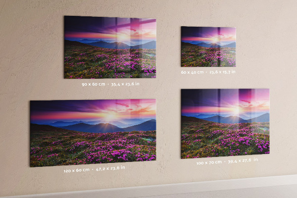 Magnetic board sunrise flowers design