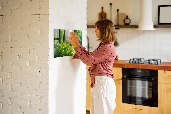 Magnetic board for wall with spring nature design