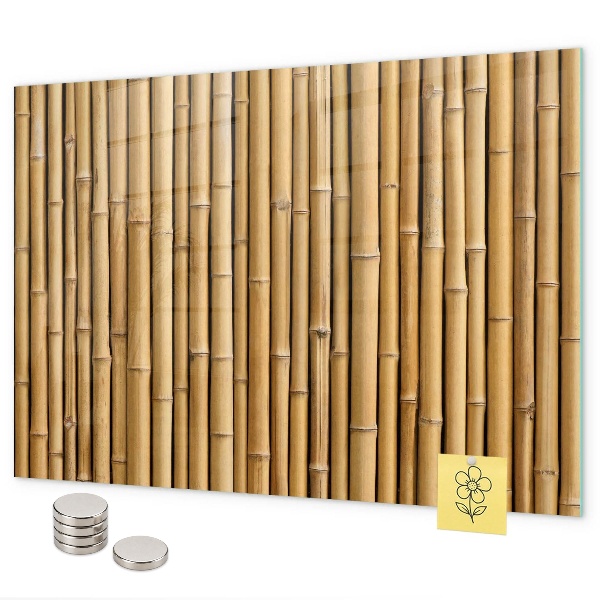 Magnetic board with bamboo sticks