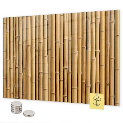 Magnetic board with bamboo sticks