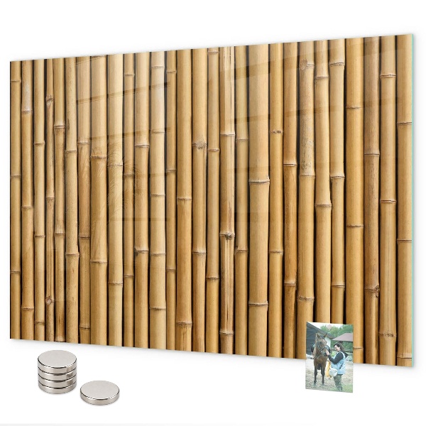 Magnetic board with bamboo sticks