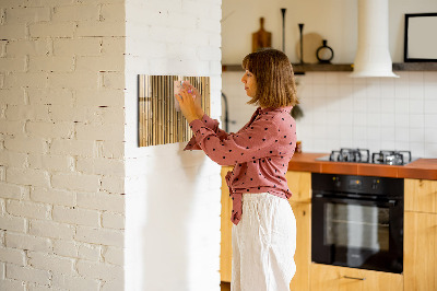 Magnetic board with bamboo sticks