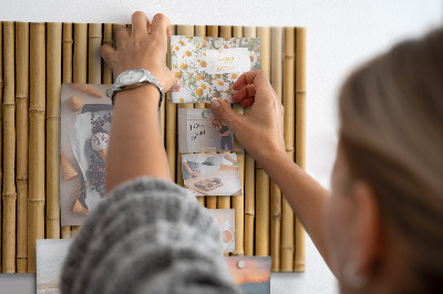 Magnetic board with bamboo sticks
