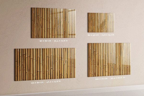 Magnetic board with bamboo sticks