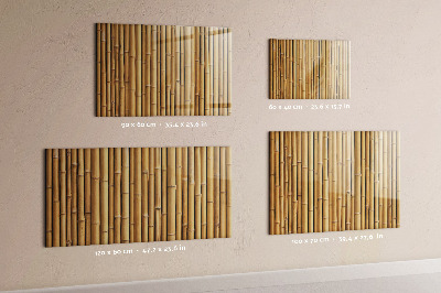 Magnetic board with bamboo sticks
