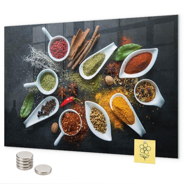 Magnetic spice board for wall mounting