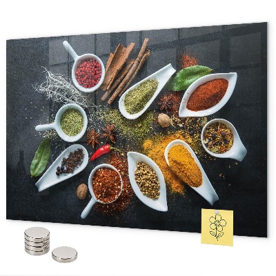 Magnetic spice board for wall mounting