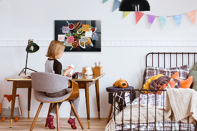 Magnetic spice board for wall mounting