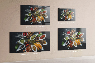 Magnetic spice board for wall mounting