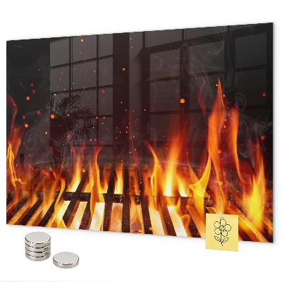 Grill magnetic board