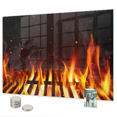 Grill magnetic board