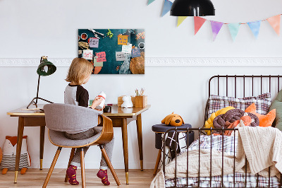 Magnetic wall board for kitchen utensils