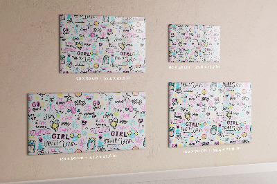 Magnetic board graffiti design