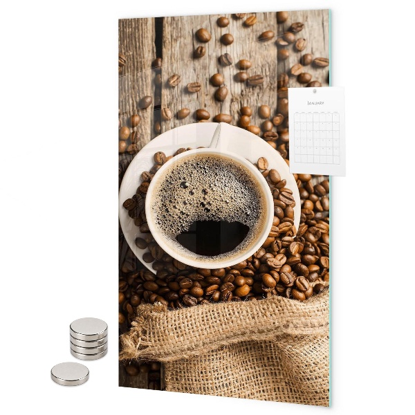 Notice board coffee beans
