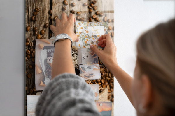 Notice board coffee beans