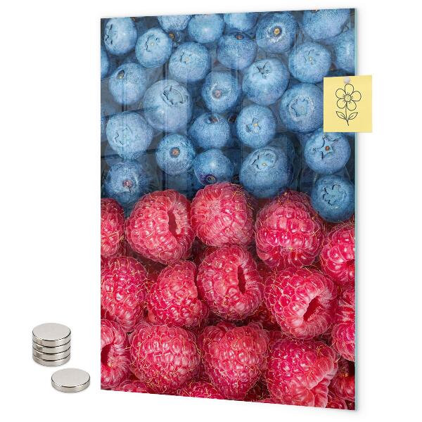 Notice board Blueberries and raspberries