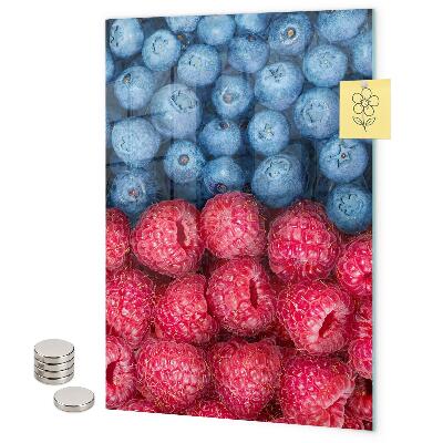 Notice board Blueberries and raspberries