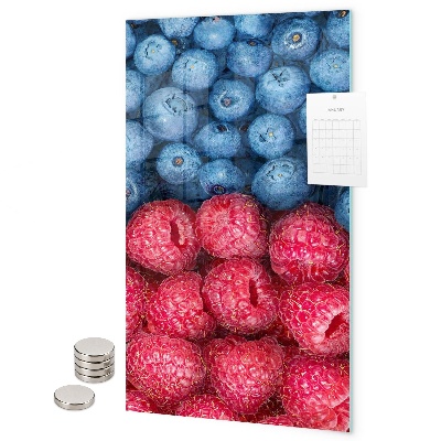 Notice board Blueberries and raspberries